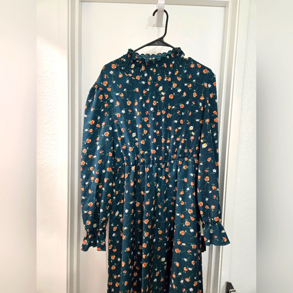 Floral Green Dress